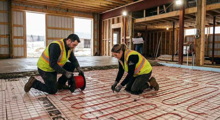 Plancher chauffant agricole Granby